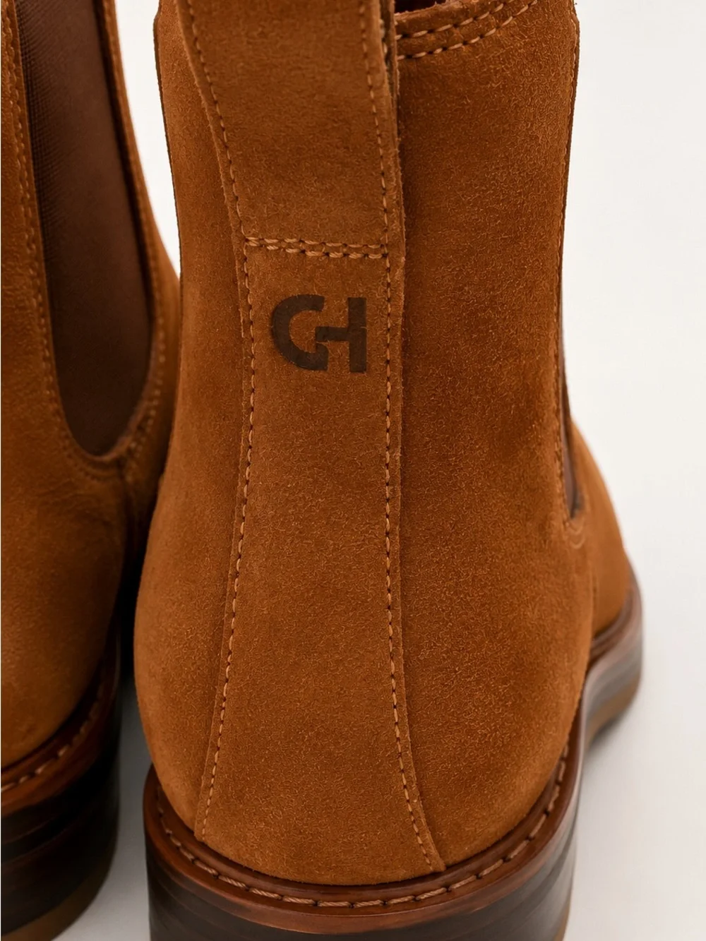 Cole Haan Judson Grand Chelsea Boots 9.5M Spiced Brown Suede Water Resistant NIB